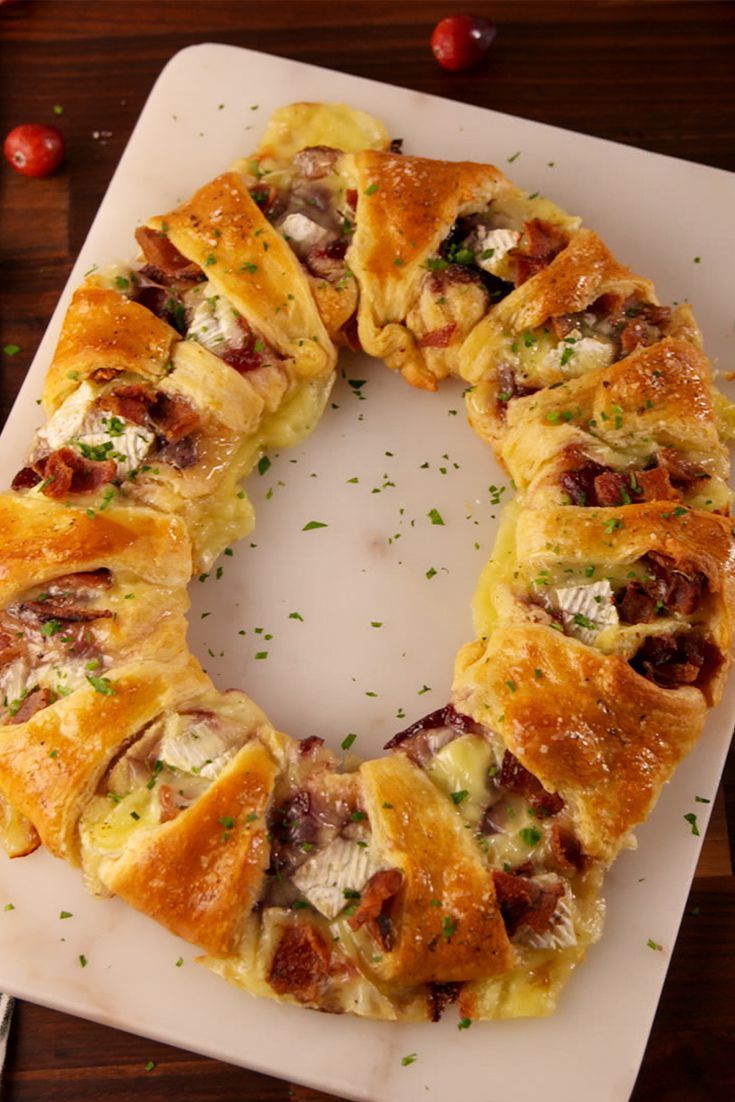Bacon Brie Crescent Wreath - HolidayCooks.com